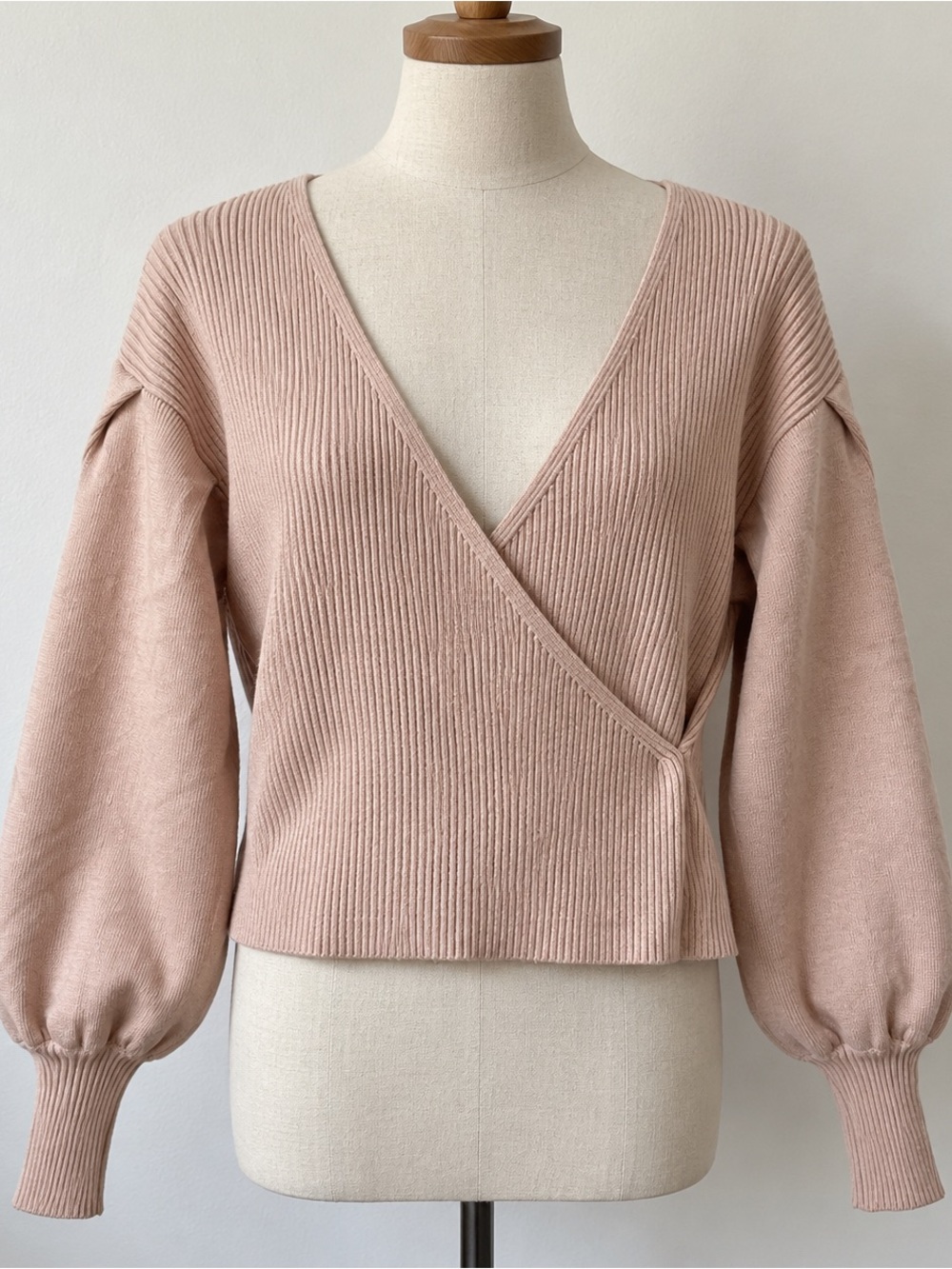 🖤 Wrap Me Up LUSH Blush Ribbed Sweater | Small